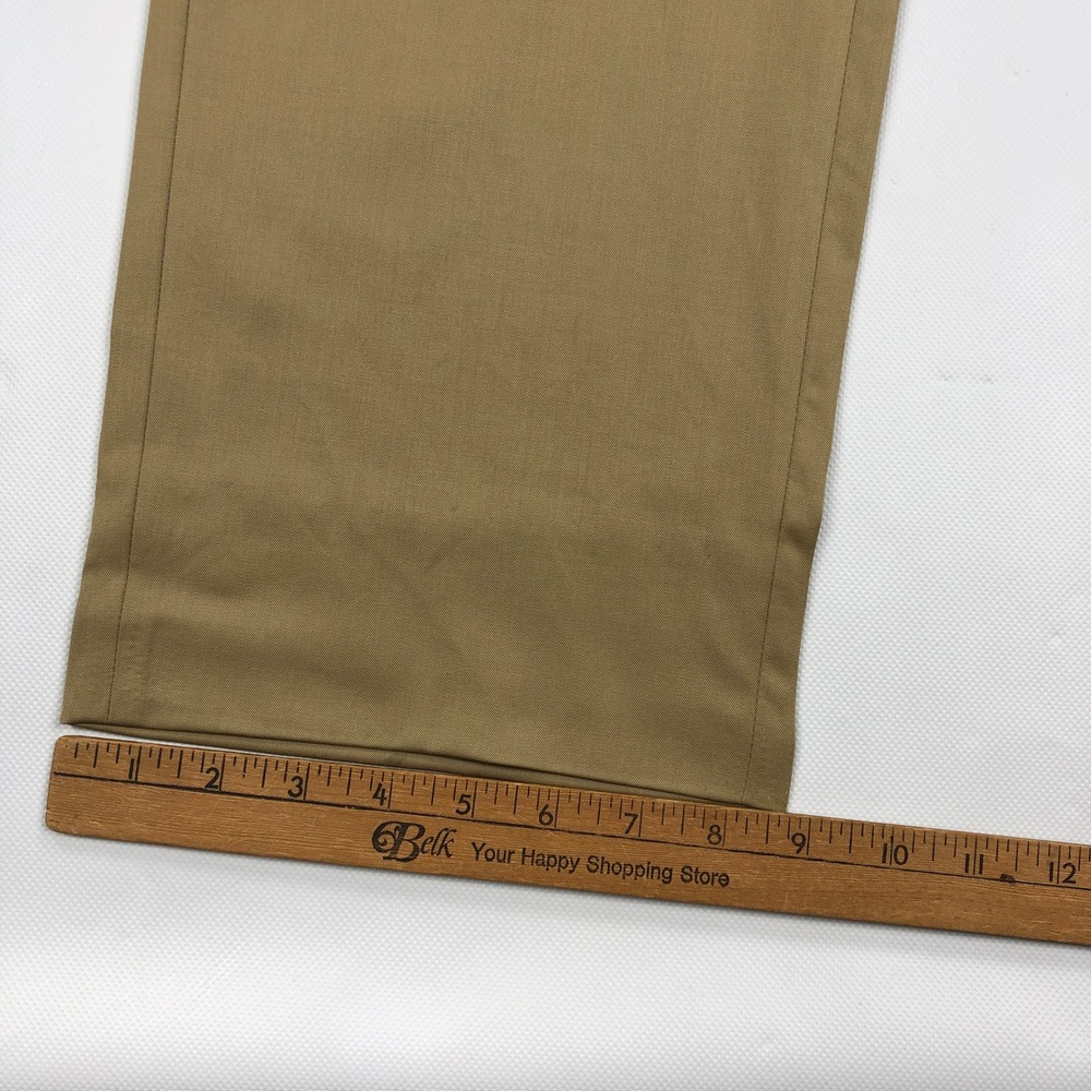 Polo Ralph Lauren Mens 38 Tan Wool Dress Pants Made in Italy Straight Leg Chino - Picture 12 of 13